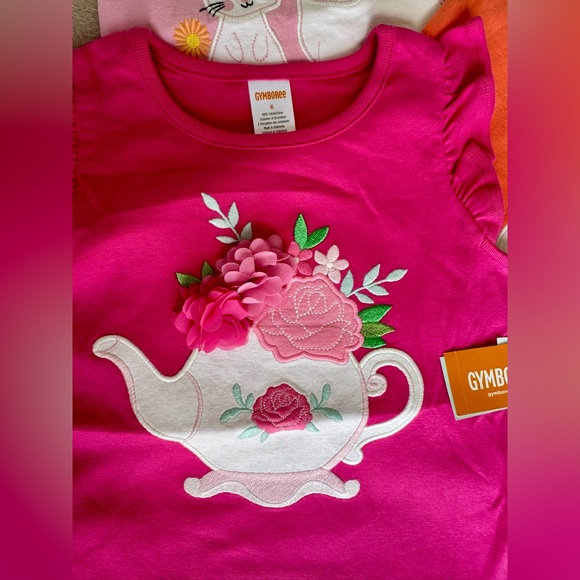BUNDLE Set of 3 - Gymboree Girls' Embroidered Cotton Shirts - Size 6 - NWT - Picture 9 of 11